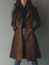 Amara | Women's Vintage Longline Trench Coat