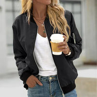 Della | Women's Classic Zip-Up Bomber Jacket