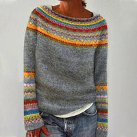 Dorothea | Women's Fair Isle Round Neck Sweater