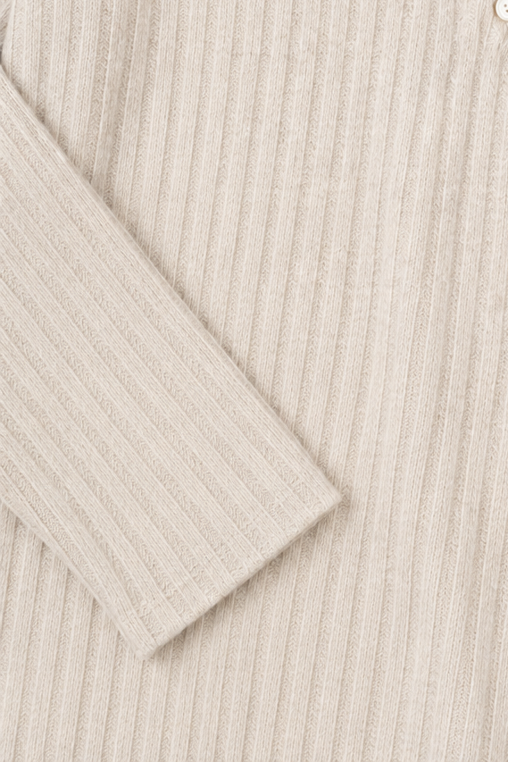 Eleanora ribbed V-neck sweater, back view with friends