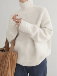 Elena | Women's Oversized Turtleneck Long Sleeve Sweater