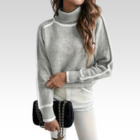 Eloise | Women's Contrast Trim Turtleneck Sweater