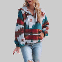 Estelle | Women's Aztec Half-Zip Hoodie