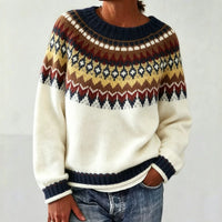 Halvorsen | Women's Fair Isle Jacquard Crew Neck Sweater