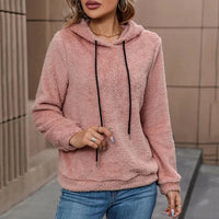 Isla | Women's Drawstring Hooded Teddy Sweater