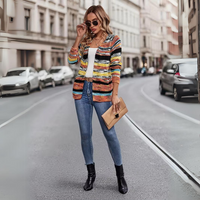 Isla | Women's Striped Open Front Cardigan