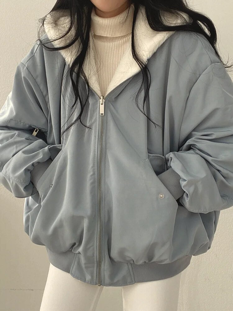 Josephine reversible puffer jacket in quilted colorway, front view