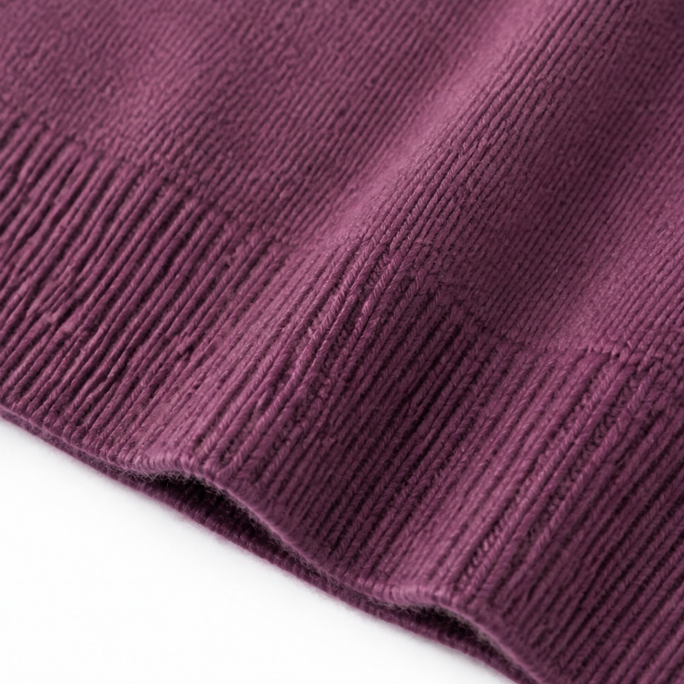 Josephine burgundy shawl collar pullover sweater, full front view with friend in matching style