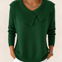Margaux | Women's Draped Collar Knit Sweater