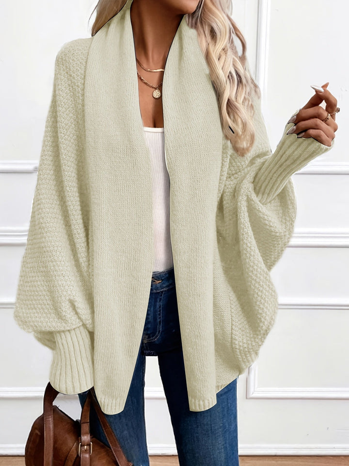 Marisol draped shawl-collar cardigan in sage green, front view