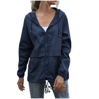 Marisol | Women's Hooded Zip-Up Rain Jacket
