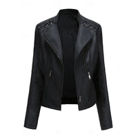 Marlowe | Women's Quilted Moto Zip Faux Leather Jacket
