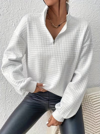 Odalys | Women's Textured Quarter-Zip Sweater