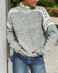 Rosalie | Women's Fair Isle Mock Neck Sweater