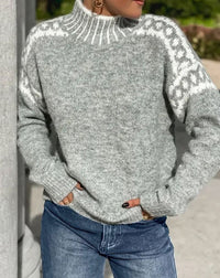 Rosalie | Women's Fair Isle Turtleneck Relaxed-Fit Sweater