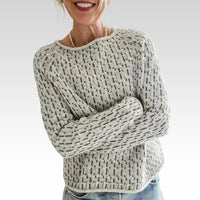 Rosemary | Women's Dotted Crew Neck Ribbed Cuff Sweater