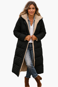 Sabine | Women's Hooded Longline Winter Puffer Jacket