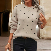 Sabrina | Women's Polka Dot Crew Neck Sweater