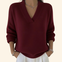 Thea | Women's V-Neck Long Sleeve Sweater