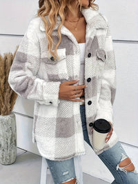 Vesper | Women's Plaid Button Front Fleece Cardigan