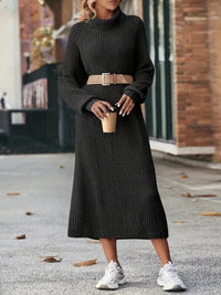 Vesper | Women's Turtleneck Long Sleeve Maxi Sweater Dress