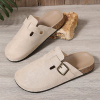 Women's Buckle Cork Sole Clogs | Delphine