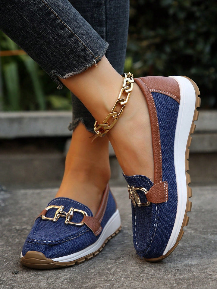 Odette loafers with ankle bracelet, lifestyle detail shot