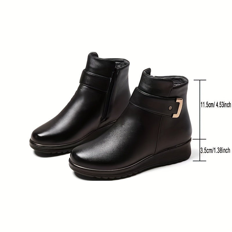 Felicity ankle boots with height measurements, size reference image