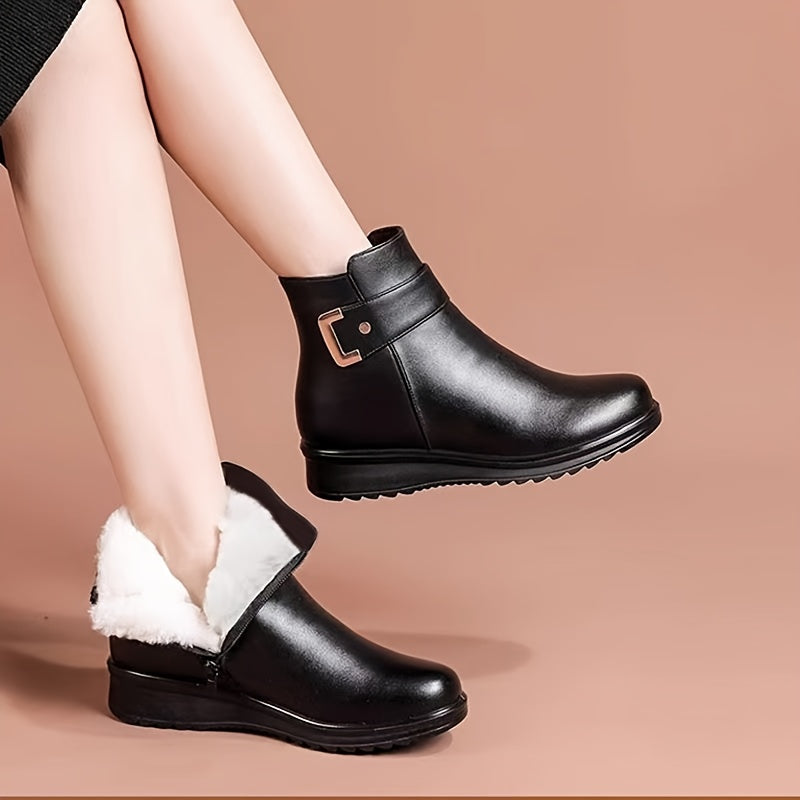 Felicity ankle boots with height measurements, size reference image