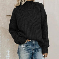 Women's Cable Knit Mock Neck Sweater | Odette