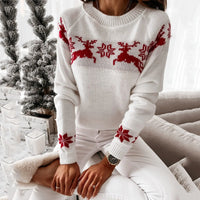 Women's Crew Neck Long Sleeve Christmas Sweater | Noelani