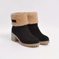 Women's Cuffed Block Heel Winter Boots | Rosalyn