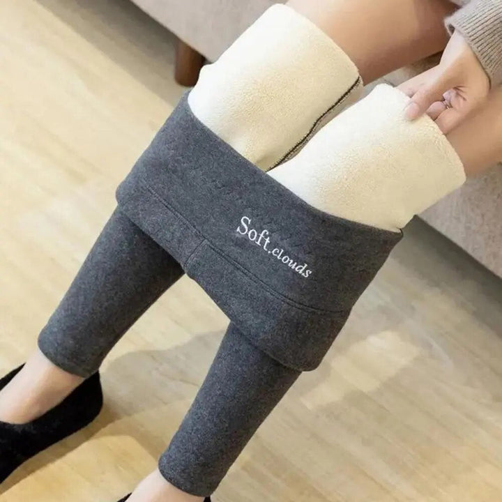 Fiorella fleece lined leggings showing soft brushed interior