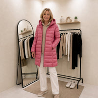 Women's Hooded Long Packable Puffer Jacket | Wilhelmina