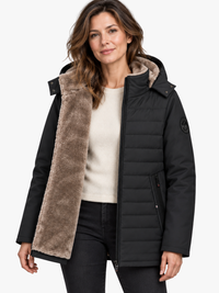 Women's Hooded Quilted Fleece-Lined Jacket | Perpetua