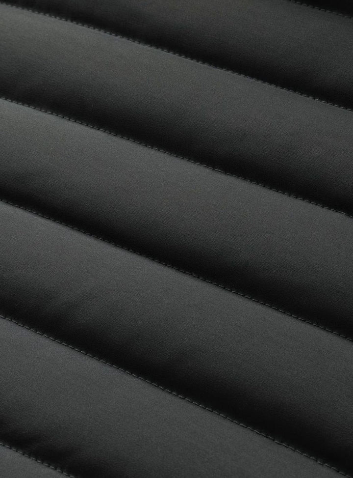 Close-up of Perpetua jacket hood, snap closures and fleece lining
