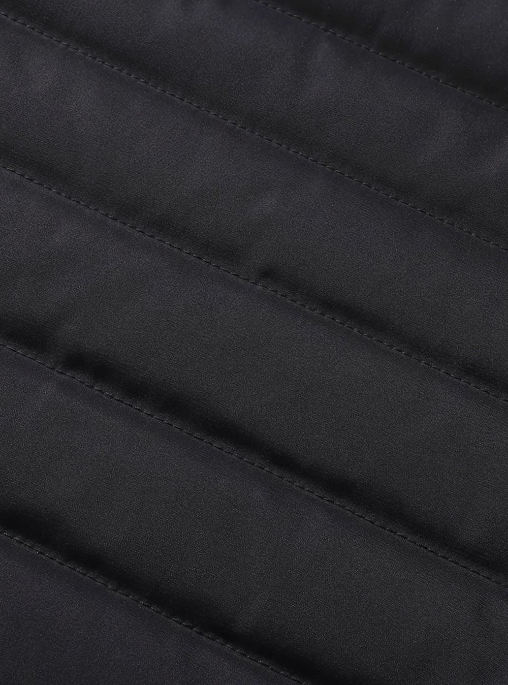 Close-up of Perpetua jacket hood, snap closures and fleece lining