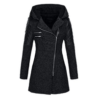 Women's Hooded Quilted Panel Winter Coat | Imelda