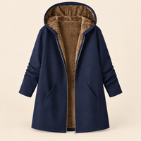Women's Hooded Sherpa-Lined Long Coat | Wilhelmina