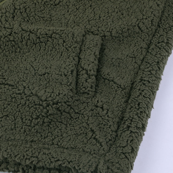 Delphine fleece jacket cuff and fabric texture close-up