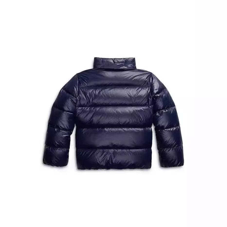 Wilhelmine puffer jacket in navy, close-up back view