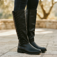 Women's Lace-Up Knee-High Boots | Thessaly