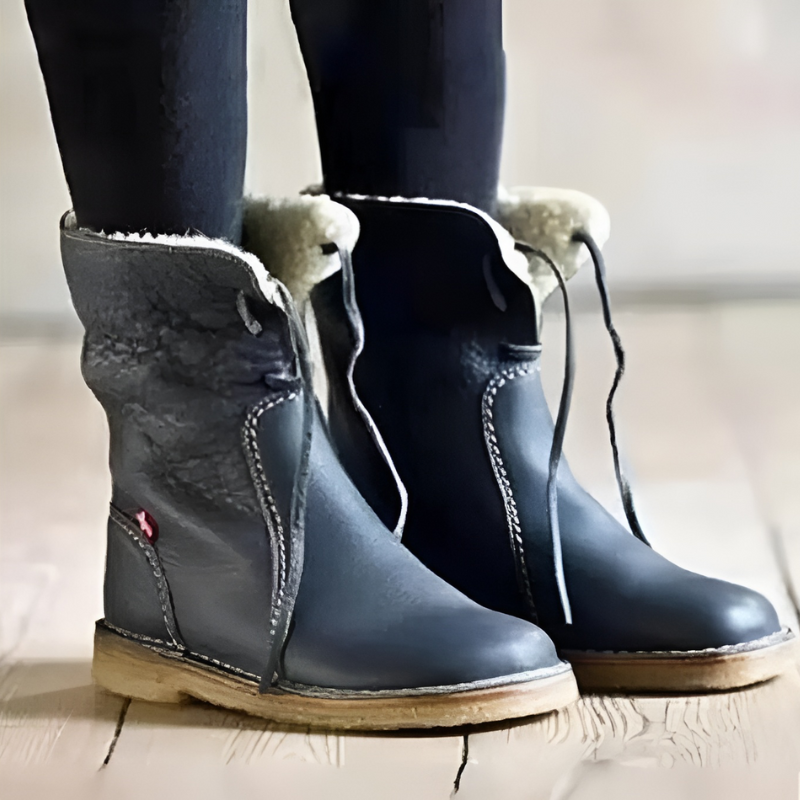 Rosemarie lace-up winter boots close-up detail