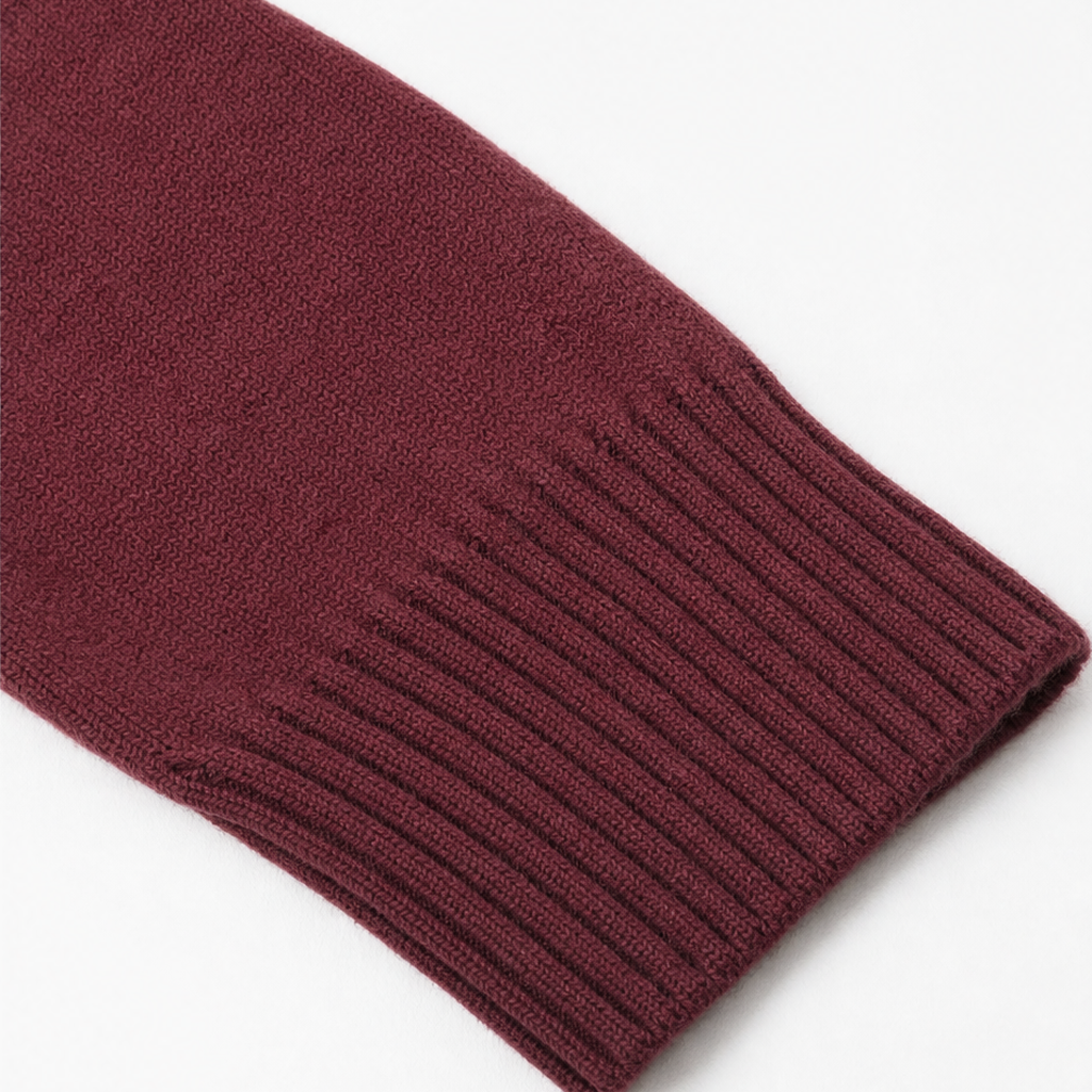 Guinevere oversized turtleneck sweater dress styled with ankle boots, seated side view