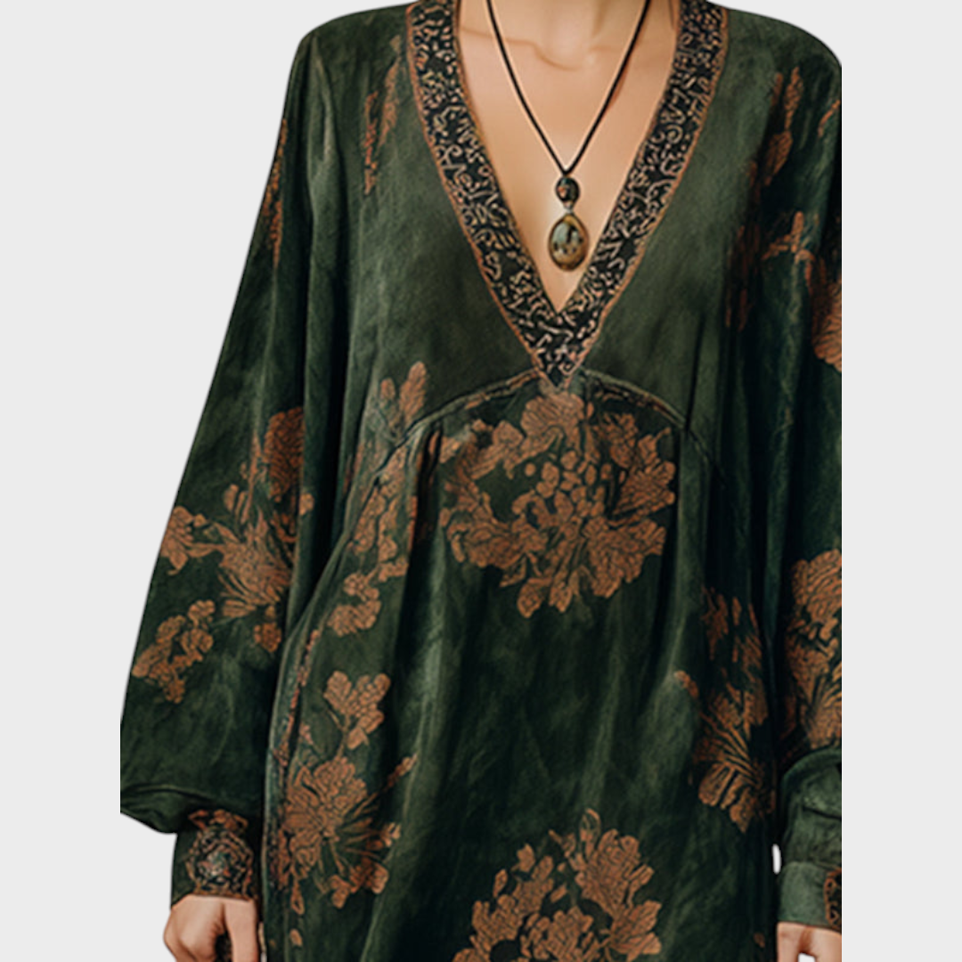 Marigold maxi dress tasseled hem detail with boots