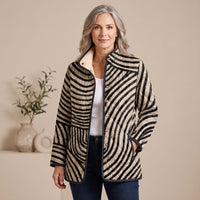 Women's Quilted Swirl-Print Relaxed Fit Jacket | Rosamund