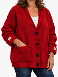 Women's Ribbed Long Sleeve Button Up Cardigan | Rosalind