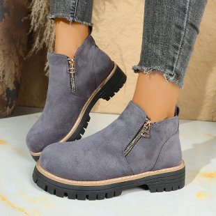 Odessa ankle boots in blush pink, rear and side view