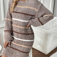 Women's Striped Long Sleeve Sweater Dress | Adeline