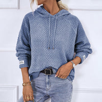 Women's Textured Long Sleeve Hooded Sweater | Marielle